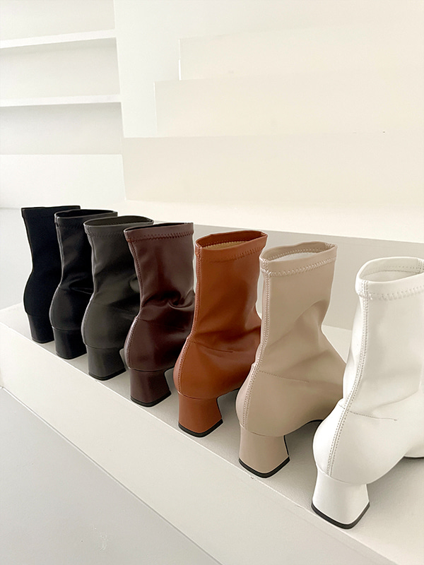 Square span ankle boots (7colors)